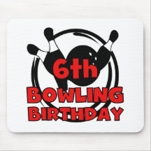 6th Bowling Birthday Mouse Mats