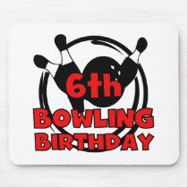 6th Bowling Birthday mousepads