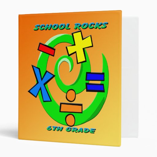 6th Grade Rocks Math Symbols Binder