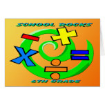 6th Grade Rocks - Math Symbols Greeting Cards