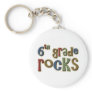 6th Grade Rocks Sixth Keychain