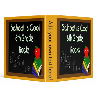 6th Grade School is Cool Binder by MindDesignGrafx
