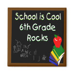 6th Grade School is Cool Chalk Board Fridge Magnets