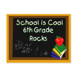 6th Grade School is Cool Chalk Board Post Card