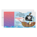 6th pirate birthday boy party invitations picture card