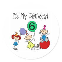 6th Stick Kids Party Sticker