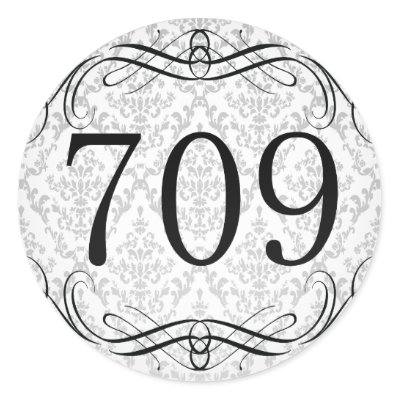 709 Area Code Stickers by AreaCodes