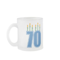 70 Birthday Candles (Blue / Green) Coffee Mugs