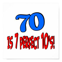 70 is 7 perfect 10's  (BLUE) posters