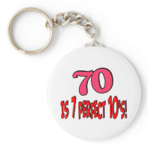 70 is 7 perfect 10's  (PINK) keychains
