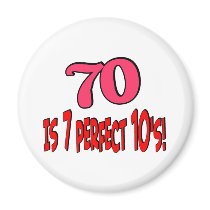 70 is 7 perfect 10's  (PINK) magnets