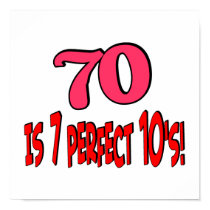 70 is 7 perfect 10's  (PINK) posters