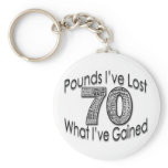 70 Pounds Lost Keychain