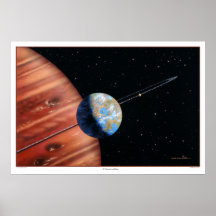 70 Virginis b and Moons Print