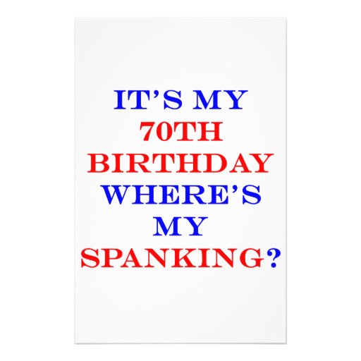 70 Where's my spanking? Custom Stationery
