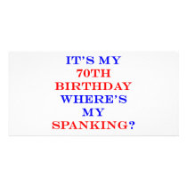 70 Where's my spanking? Photo Card Template