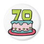 70 Year Old Birthday Cake Refrigerator Magnets