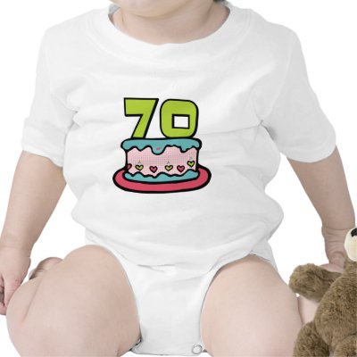70 Year Old Birthday Cake t-shirts