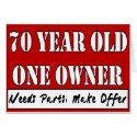 70 Year Old, One Owner - Needs Parts, Make Offer cards