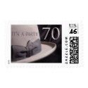 70 year old party - stetson hat theme postage by perfectpostage 70 year old party - stetson hat theme postage
