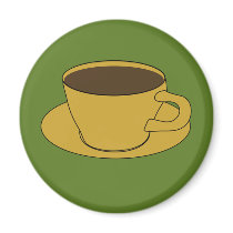 70's Coffee Cup refrigerator magnet