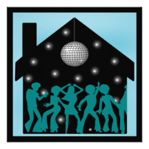 70s Disco Theme House Party Announcements