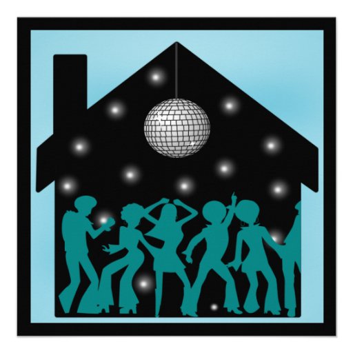 70s Disco Theme House Party Announcements