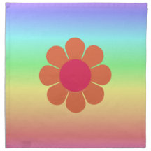 70's Flower Power Printed Napkin