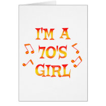70s Girl Greeting Card