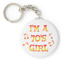 70s Girl Key Chain