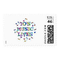 70s Music Lives postage