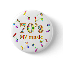 70s Music Lover Button