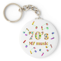 70s Music Lover Key Chain