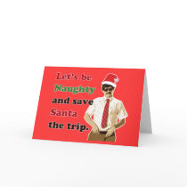 70's Mustache Santa Man - Christmas cards