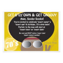 70's party custom announcement