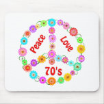 70s Peace Love Mousepad