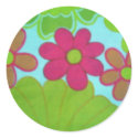 70's Retro Flower's stickers by pammys 70's Retro Flower's stickers