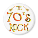 round_magnet - Do you love the 1970's?  This great image with the electric guitars and the words The 70's Rock will let people know you are still a lover of the 70s.