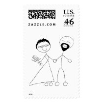 70's Seventies Theme Wedding postage