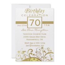 70th - 79th Birthday Party Invitations