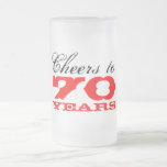70th Birthday Beer Glass | Gift Mug for men