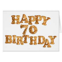 70th Birthday card for a cookie lover