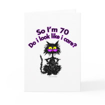 70th Birthday Cat Gifts cards