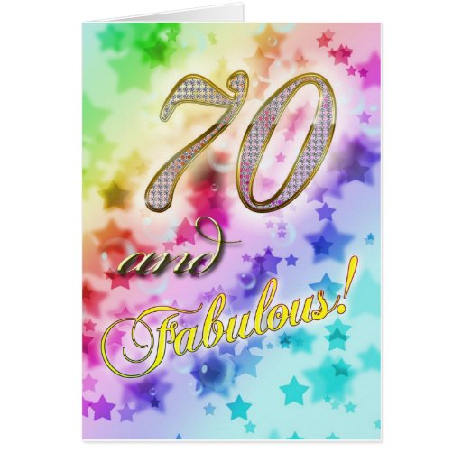 70th birthday for someone Fabulous Card