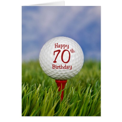 70th Birthday Golf Ball Card Zazzle