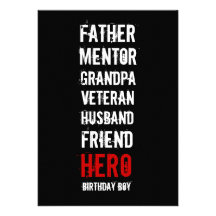 70th Birthday Hero Party Invitation