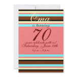 70th birthday Invitation