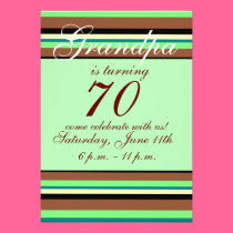 70th birthday Invitation invitations