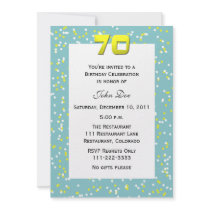 70th Birthday Invitation -- Confetti
