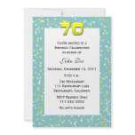 70th Birthday Invitation -- Confetti
